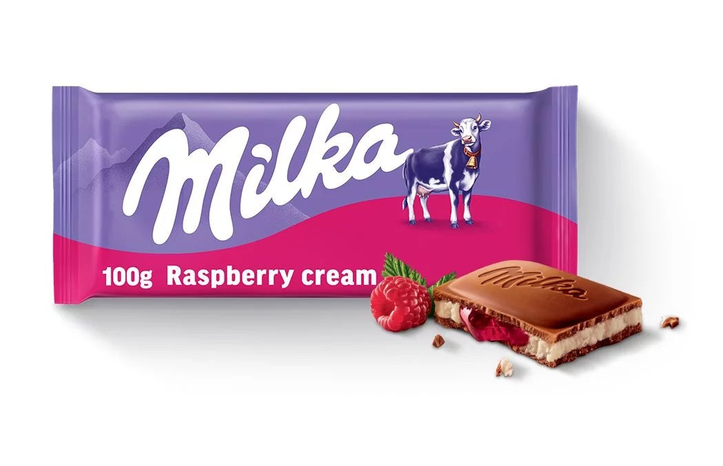 Milka Raspberry Cream imported Germany snack from The Fat Boi Snacks